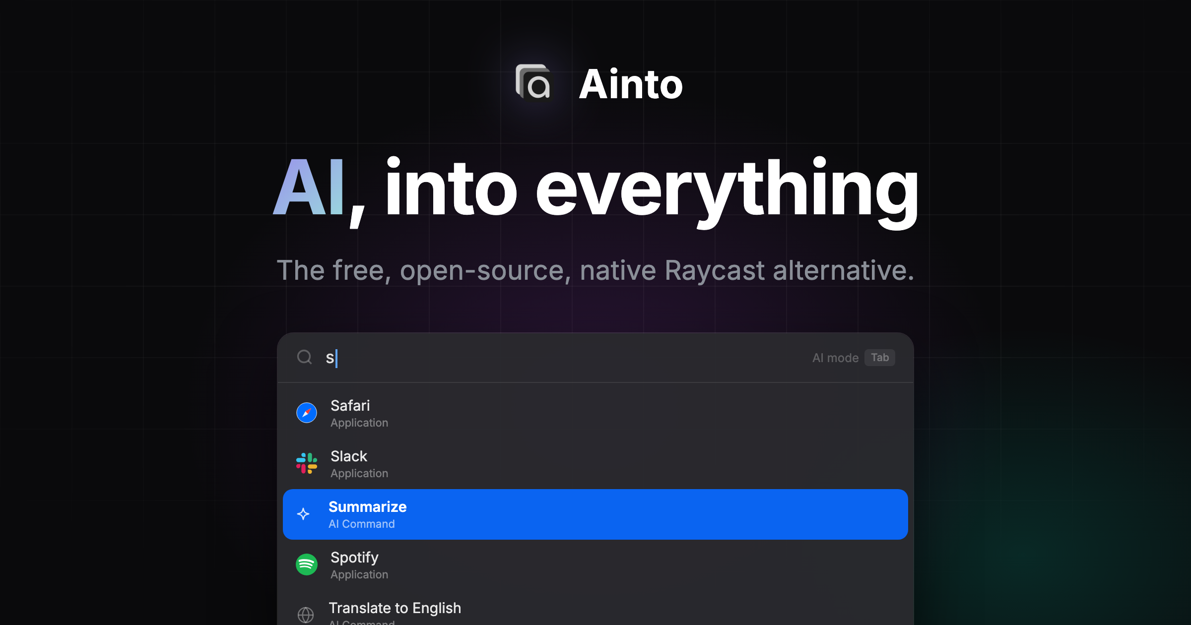 Ainto preview